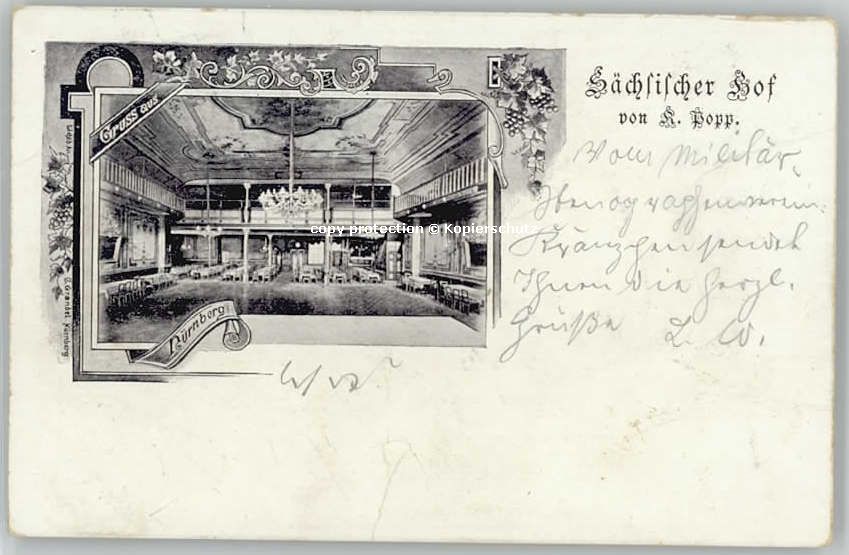 Nuernberg ächsischer Hof x 1901