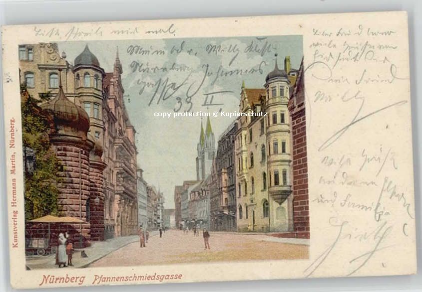 Nuernberg Nuernberg Pfannenschmiedgasse x 1902