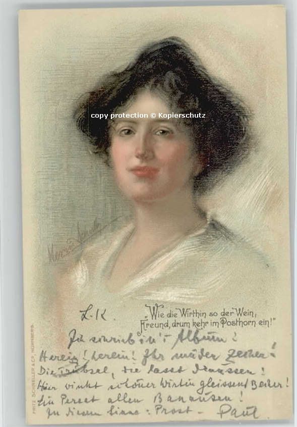 Nuernberg oldenes Posthorn x 1906