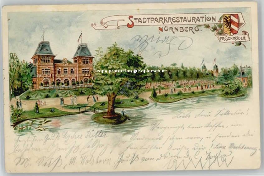 Nuernberg Nuernberg Stadtparkrestauration x 1909