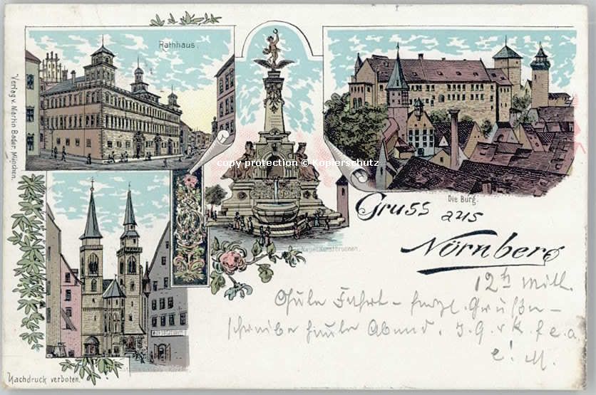 Nuernberg Nuernberg Rathaus  x 1897