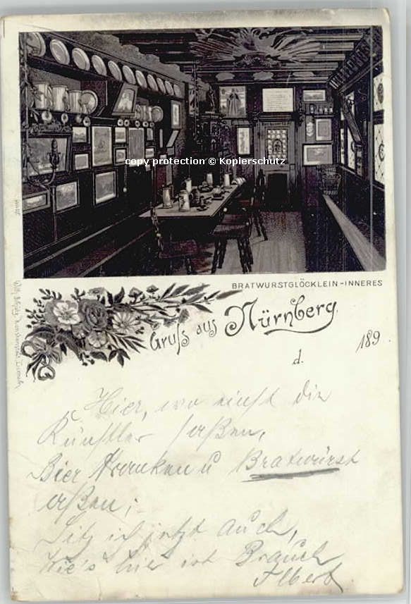 Nuernberg ratwurstglöcklein x 1898
