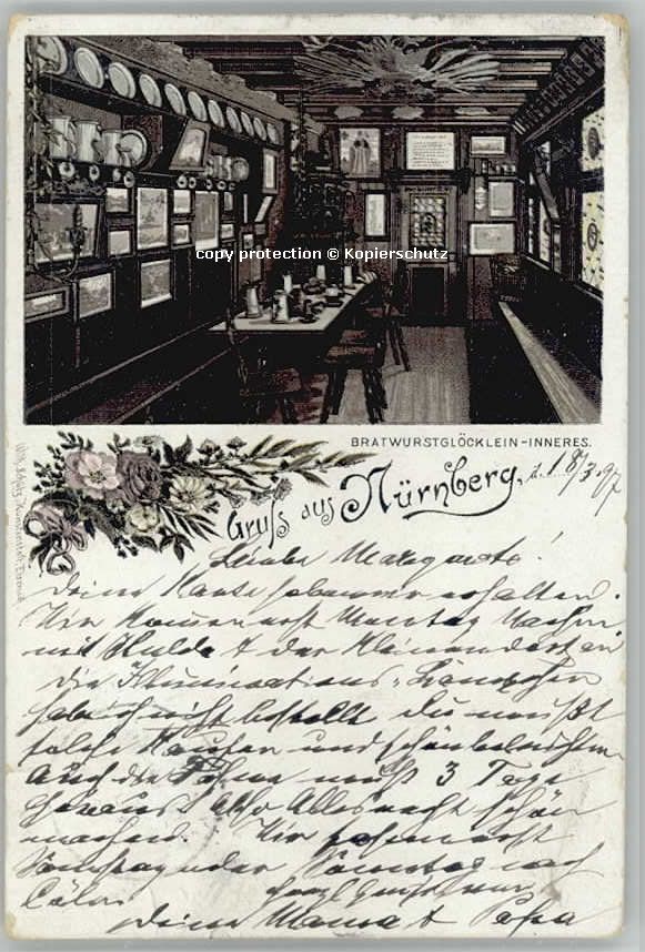 Nuernberg Nuernberg Bratwurstgloecklein x 1897