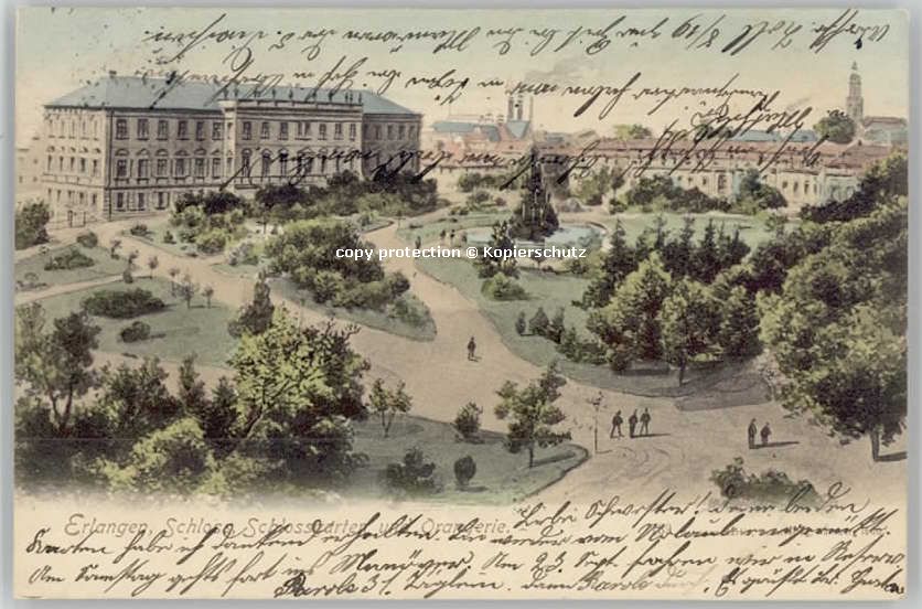 ERLANGEN Bayern Schloss x 1907