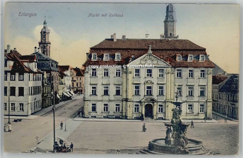 ERLANGEN Bayern Markt Rathaus x 1910