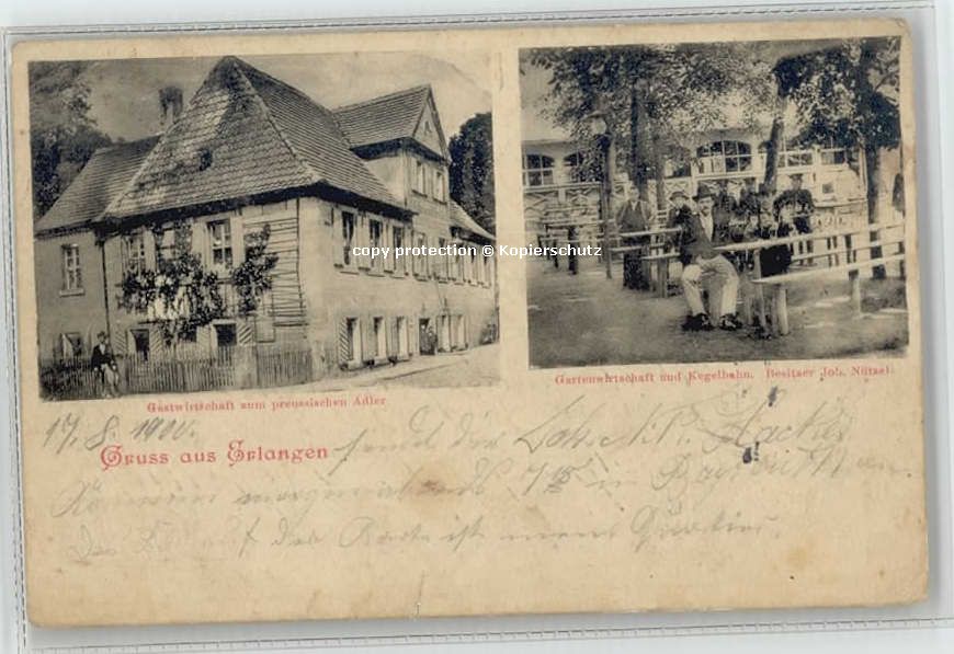 Erlangen Gastwirtschaft zum preussischen Adler