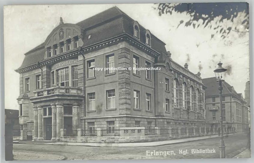 Bibliothek Library Erlangen Universitaetsbibliothek * 1910