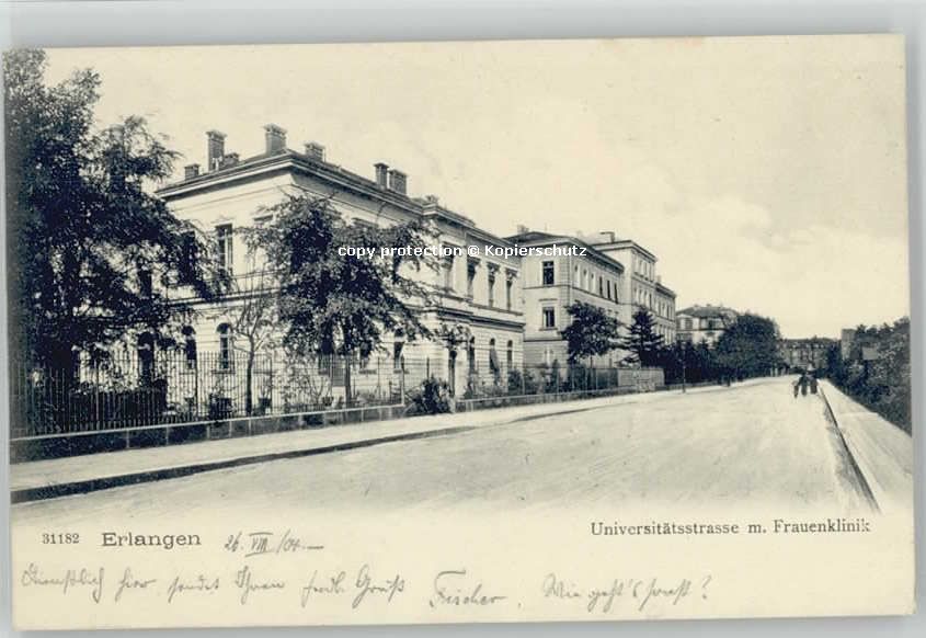 Erlangen Universitätsstrasse Frauenklinik x 1904