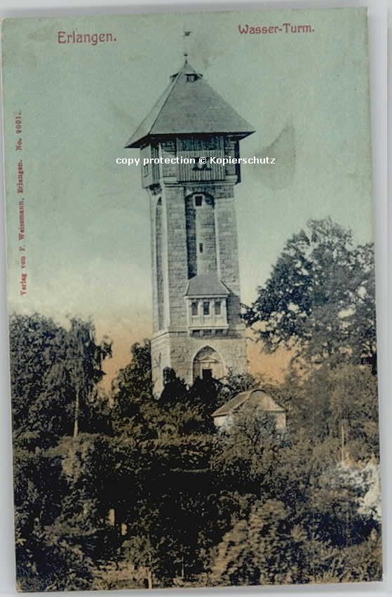 ERLANGEN Bayern Wasserturm x 1906