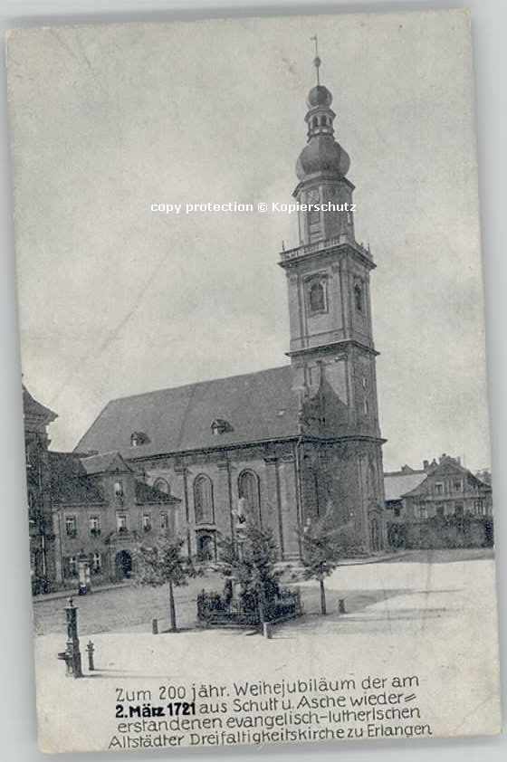 ERLANGEN Bayern Dreifaltigkeitskirche * 1921