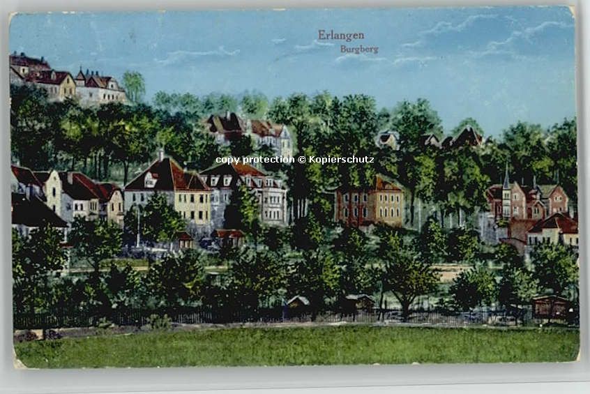 ERLANGEN Bayern Burgberg Feldpost  x 1916
