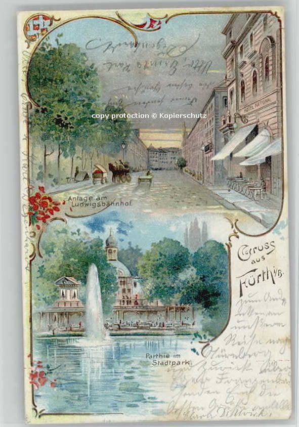 Fuerth Bayern Fuerth Bayern Ludwigs Bahnhof x 1901