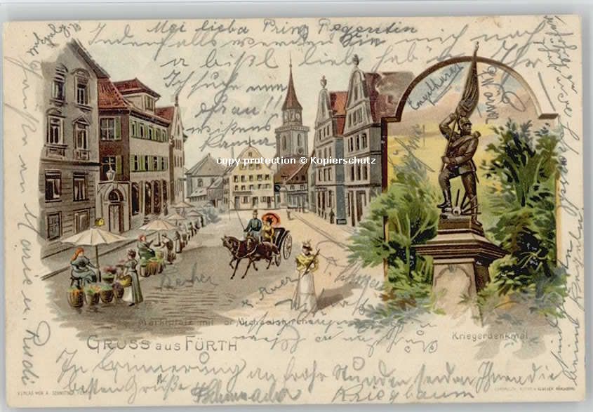 Fuerth Bayern Fuerth Bayern Marktplatz x 1899