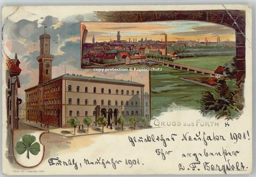 Fuerth Bayern Fuerth Bayern Rathaus x 1901
