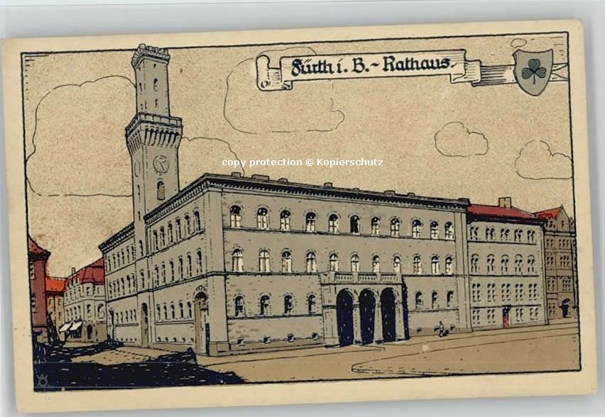 Fuerth Bayern Fuerth Bayern Rathaus ungelaufen ca. 19