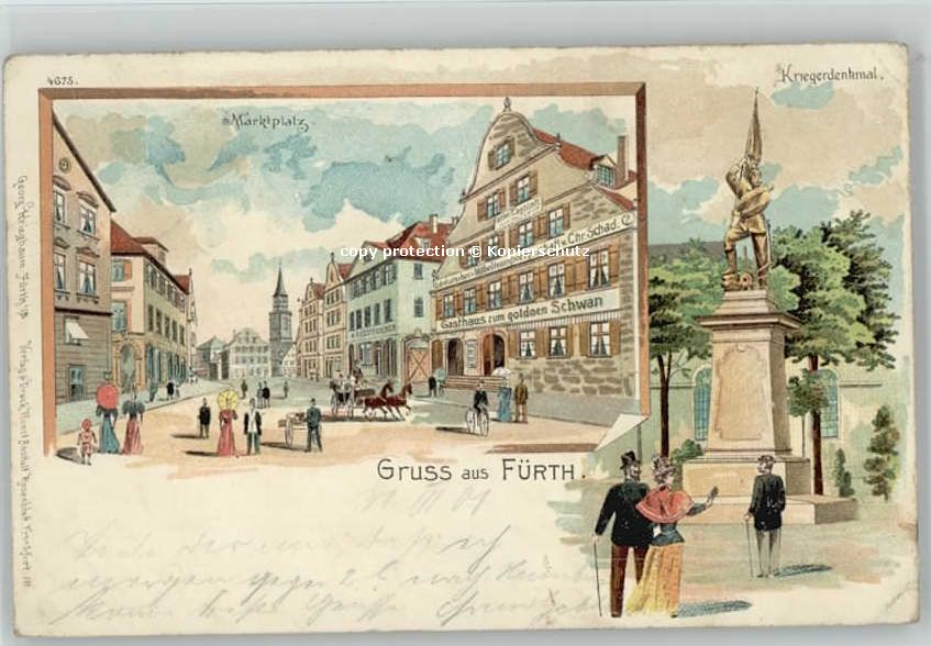 Fuerth Bayern Fuerth Bayern Marktplatz x 1901