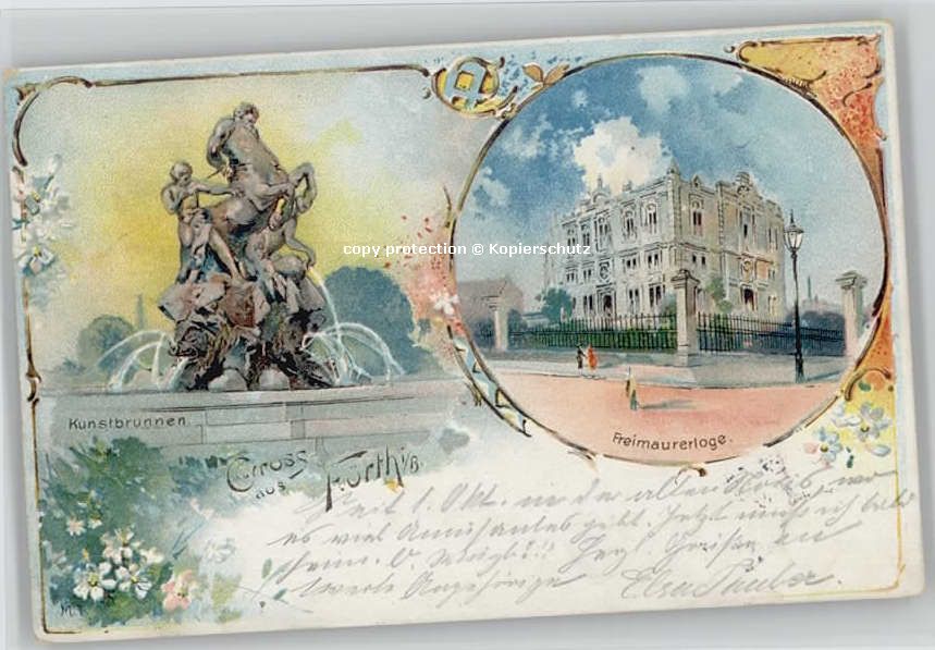 Fuerth Bayern Fuerth Bayern Feimaurerloge x 1900