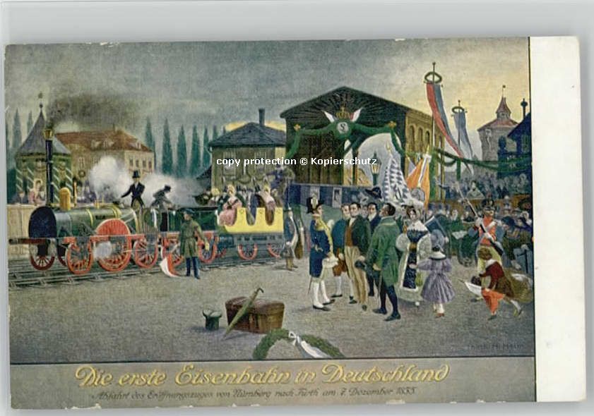 Nuernberg Nuernberg Eisenbahn ungelaufen ca. 1920