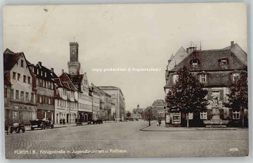 Fuerth Bayern önigstrasse Jugendbrunnen Rathaus  x 19
