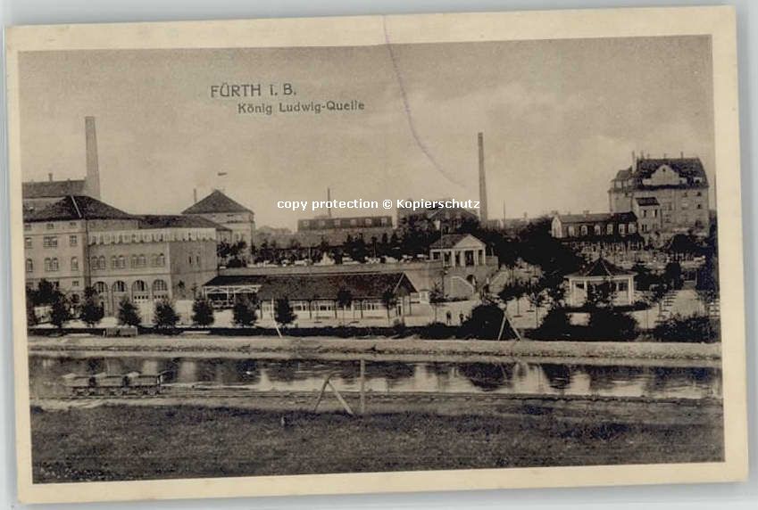 Fuerth Bayern önig Ludwig Quelle x 1922