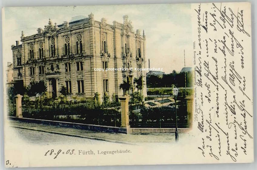 Fuerth Bayern Fuerth Bayern Logengebaeude x 1903