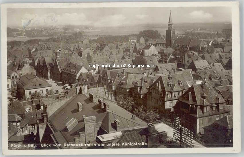 Fuerth Bayern athausturm Königstrasse x 1933