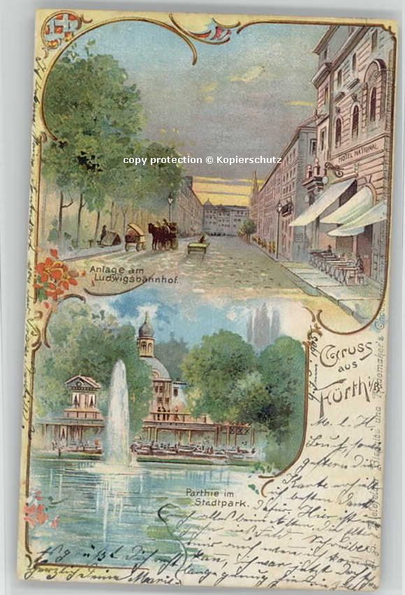 Fuerth Bayern Fuerth Bayern Ludwigsbahnhof x 1905