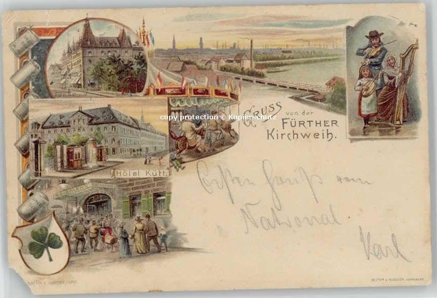 Fuerth Bayern Fuerth Bayern Kirchweih x 1900