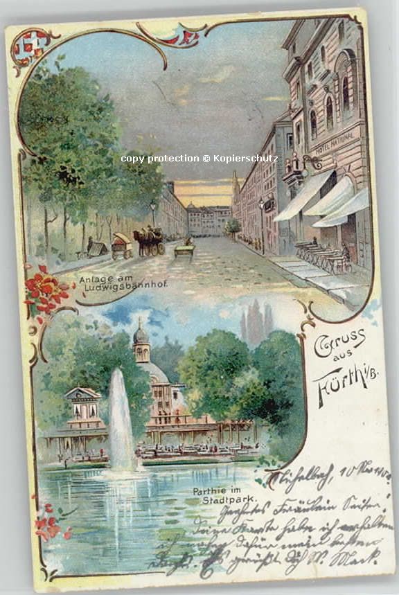 Fuerth Bayern Fuerth Bayern Ludwigsbahnhof x 1901