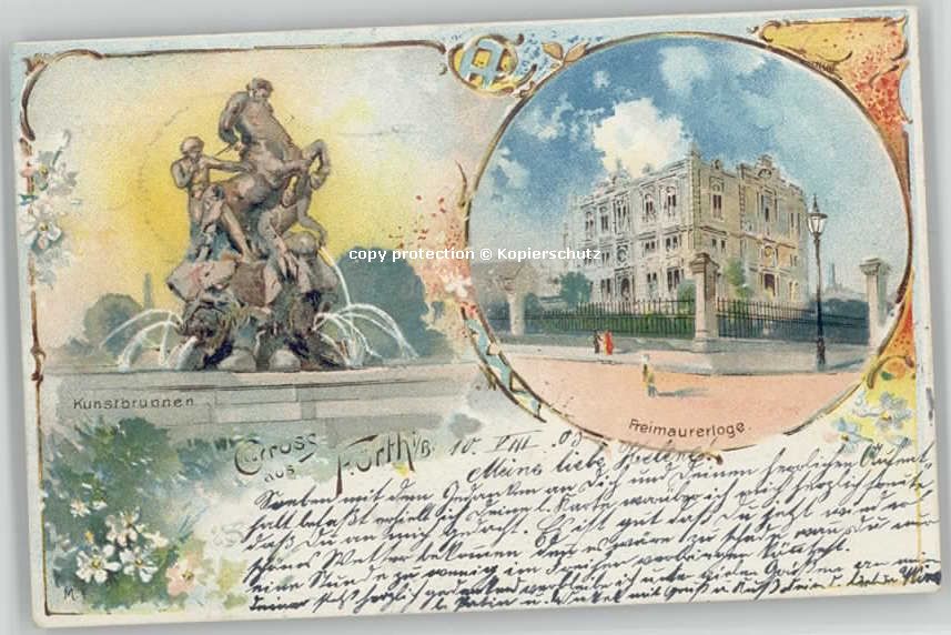 Fuerth Bayern Fuerth Bayern Kunstbrunnen Freimaurerlo