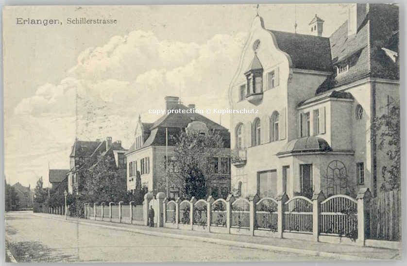 Erlangen Schillerstrasse ungelaufen ca. 1910