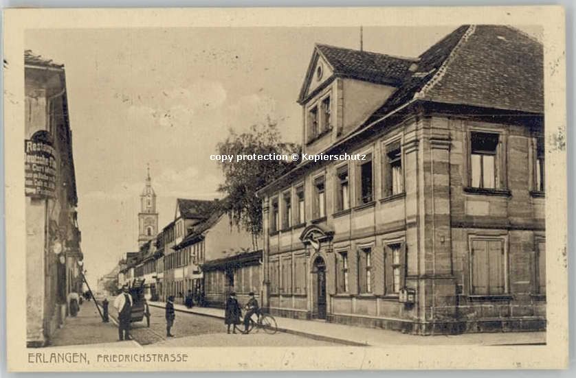 Erlangen Friedrichstrasse ungelaufen ca. 1920