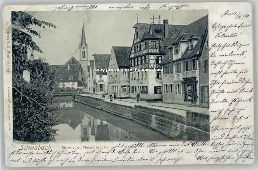 Schwabach Fleischbrücke x 1906