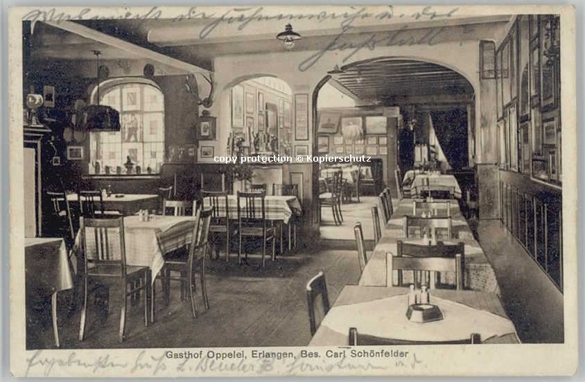Erlangen Gasthof Oppelei x 1920