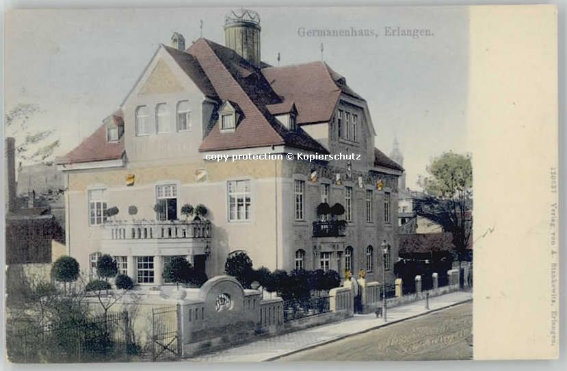Erlangen Germanenhaus ungelaufen ca. 1910