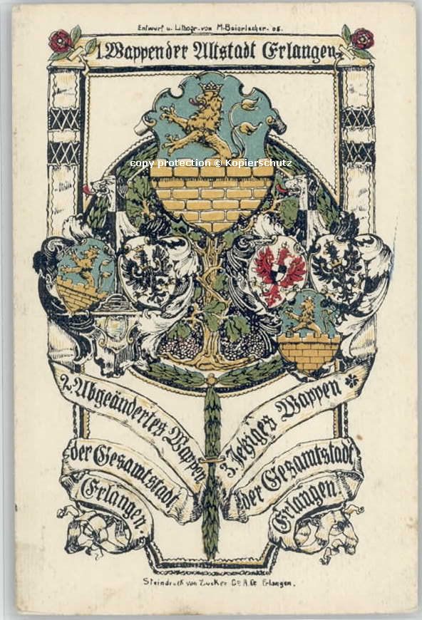Erlangen Wappen x 1906