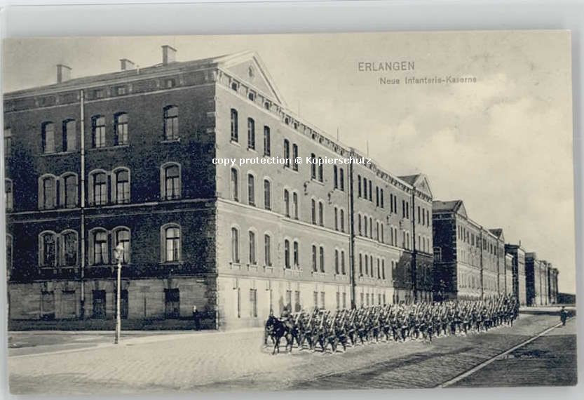 ERLANGEN Bayern Infantrie Kaserne ungelaufen ca. 1910