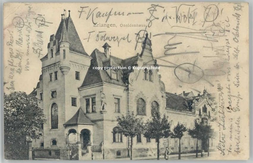 Erlangen Onoldenhaus ungelaufen ca. 1900