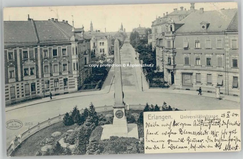 Erlangen Universitätsstrasse x 1904