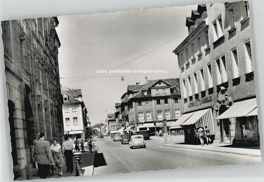 ERLANGEN Bayern Hauptstrasse ungelaufen ca. 1955