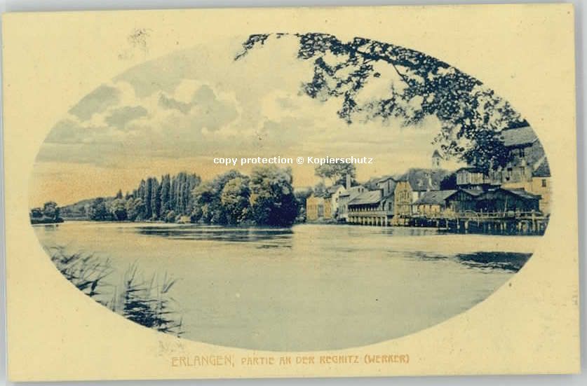 Erlangen Regnitz ungelaufen ca. 1920