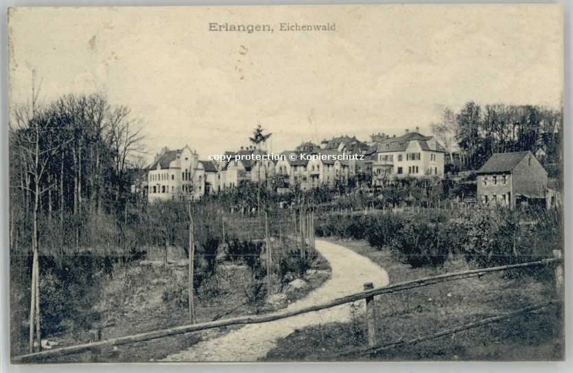 Erlangen Eichenwald ungelaufen ca. 1910