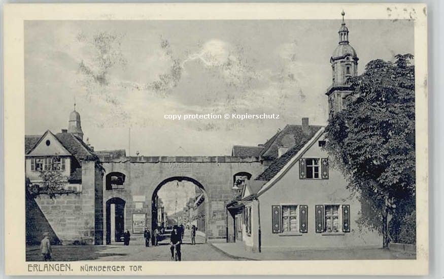 Erlangen Nuernberger Tor ungelaufen ca. 1920