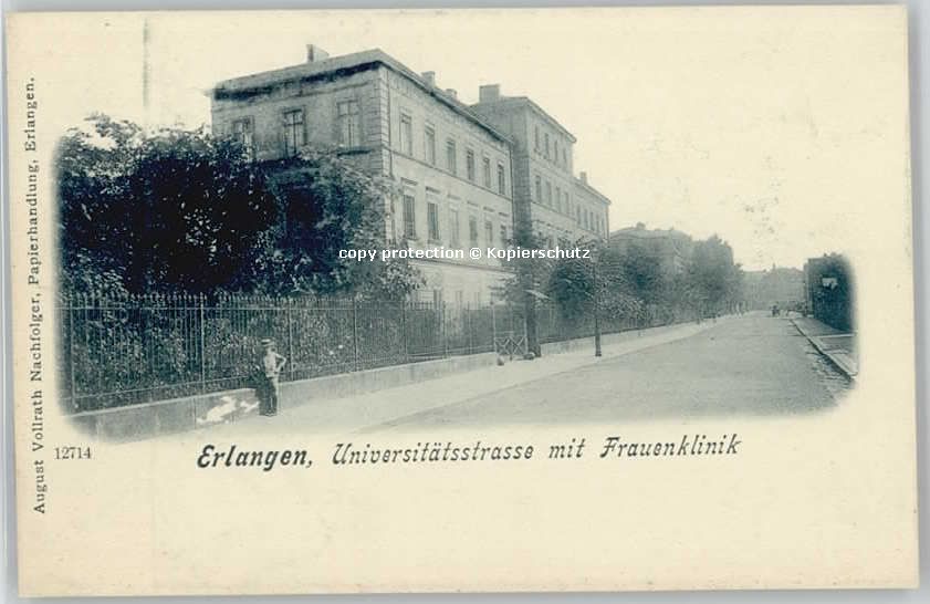 Erlangen Frauenklinik ungelaufen ca. 1900