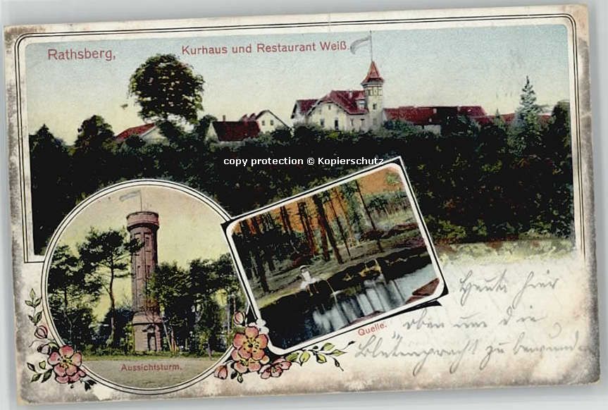 Erlangen Rathsberg Restaurant Weiss x 1908