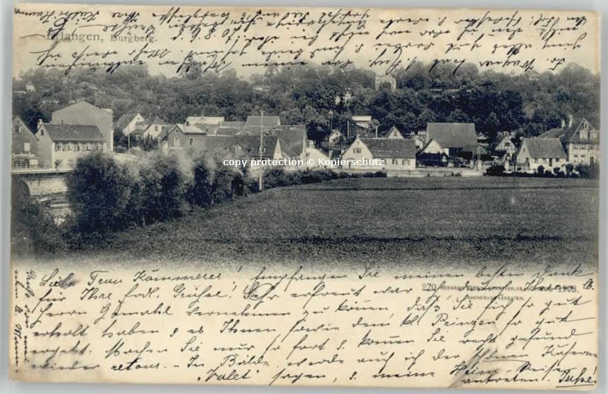 ERLANGEN Bayern Burgberg x 1907