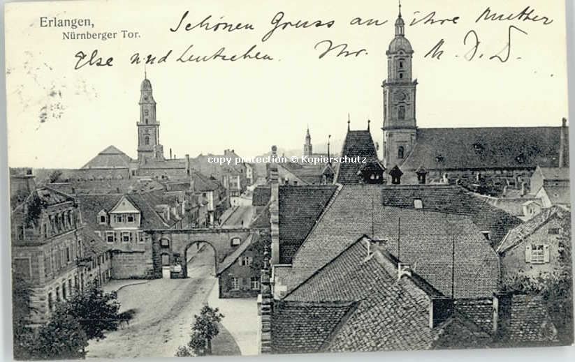 ERLANGEN Bayern Nuernberger Tor x 1908