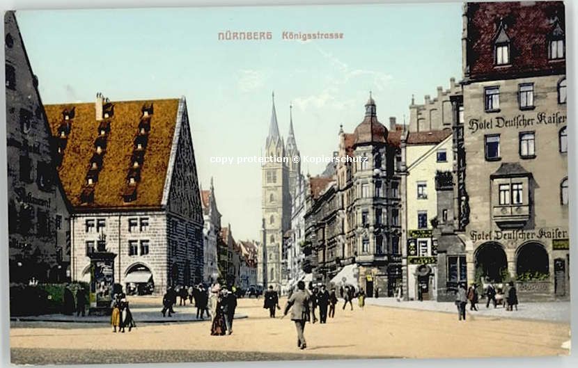 NueRNBERG  CITY Nuernberg Mittelfranken Koenigstrasse ungelaufen ca. 1920