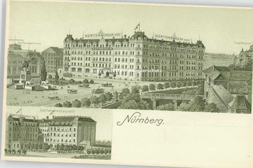 Nuernberg ittelfranken Württemberger Hof o 1913