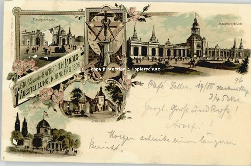 Nuernberg ittelfranken Landesausstellung x 1896